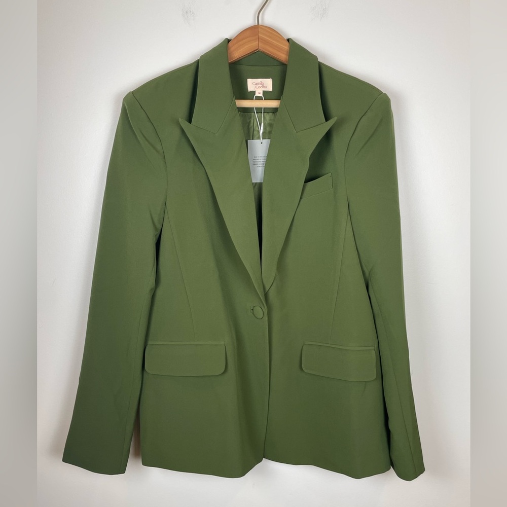 Camila Coelho x Revolve Olive Green Blazer Jacket NWT Size M